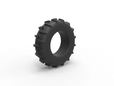 Tractor tire 3 Scale 1 to 25 3D print model