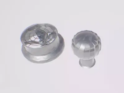 roof mashines system 20 elements lowpoly y Low-poly 3D model