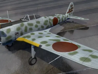 Nakajima Ki-43-1b Hayabusa - aka Oscar 3D model