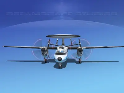 Grumman E-2C Hawkeye V16 3D model