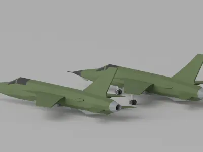 Cartoon F-105 Thunderchief 3D model