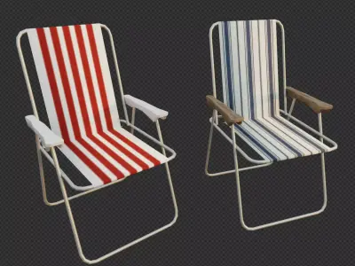 Low poly Outdoor Chairs Low-poly 3D model