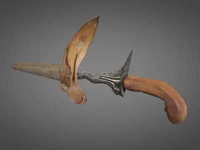 Kris Dagger Free low-poly 3D model
