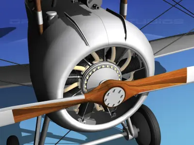 Nieuport 17 Fighter V09 RAF 3D model