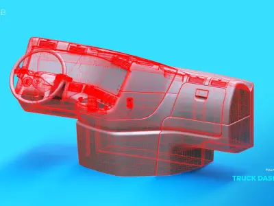 Truck Dashboard 3D model
