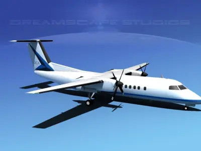 DeHavilland DHC-8-Q300 Gulf Coast Aviation 3D model