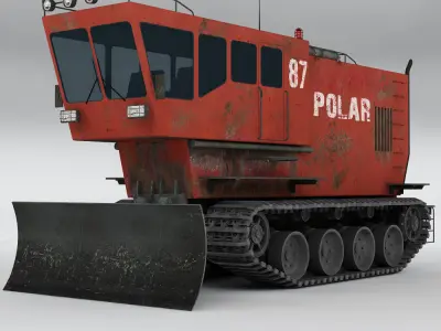 Polar transporter V3 red 3D model