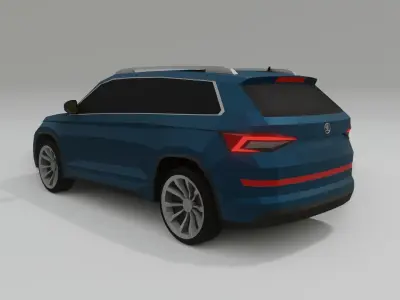 Skoda Kodiaq low poly 3D model Low-poly 3D model