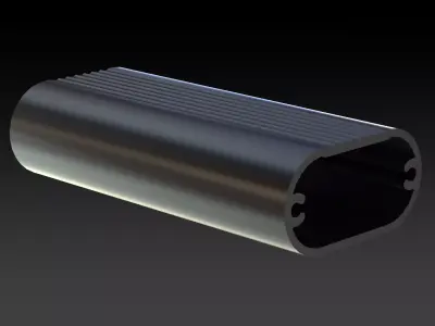 Aluminum Extruded Oval Pipe Footrest MOD AL-054ap Low-poly 3D model