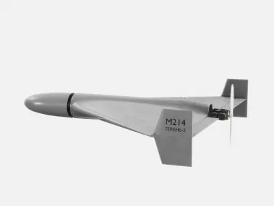 Shahed 136 drone Low-poly 3D model