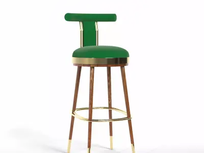 chair high bar chair stainlees still  Free 3D model