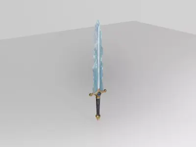 Fantasy Crystal Sword - Premium 3D Model 3D model