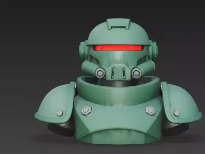 Heavy Juggernaut Helmet 3D Model 3D Model Low-poly 3D model