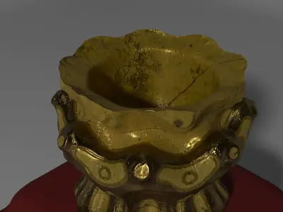 Old brass Vase Free 3D model