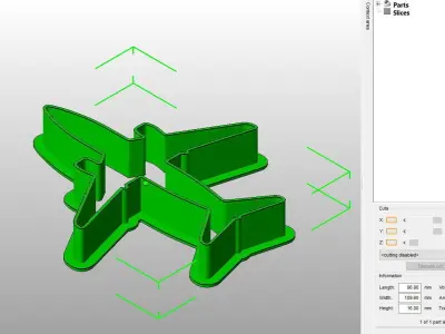 Boeing 737 Aircraft Dough Fondant Cookie Cutter 3D print model