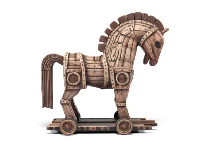 Trojan horse Low-poly 3D model