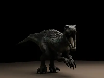 Baryonx Rigged 3D model