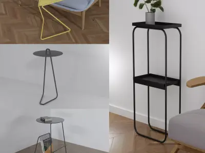 pack of minimalist furniture  Free 3D model