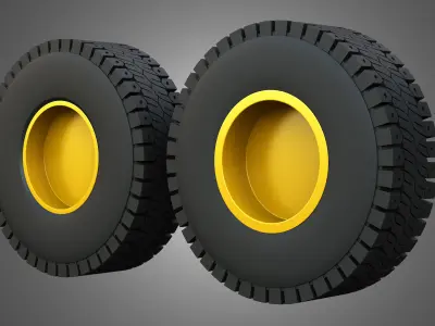 777 Water Solutions Truck - Wheels and Tires 3D model