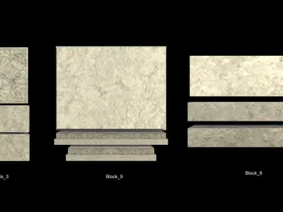 Temple Parts Pack Low-poly 3D model