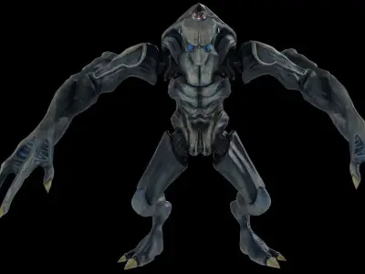 Alien Low-poly 3D model 13