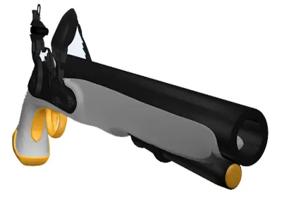 3D pistol flintlock 3D model