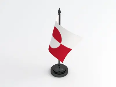 Table Flag Greenland Denmark 3D model