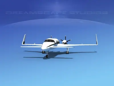 Beechcraft Starship 2000 T12 3D model