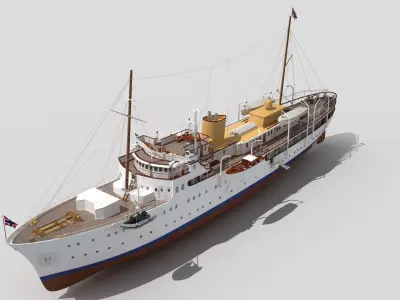 Norge is the Royal Yacht Low-poly 3D model