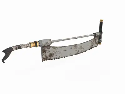 Wasteland style weapon saw blade 3D model