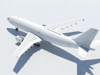 Airbus A300-600F Static Lowpoly Low-poly 3D model