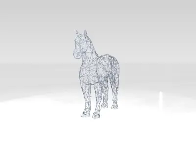 Horse Wireframe 3D model