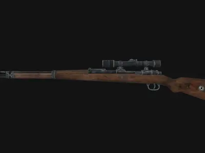 Mauser 98k Low-poly 3D model