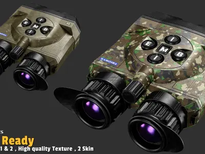 Binoculars  Game Ready Low-poly 3D model