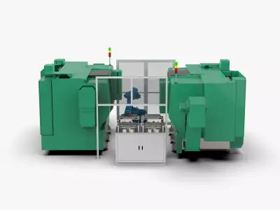 Automatic Double Station Lathe Loading and Unloading Machine Free 3D model