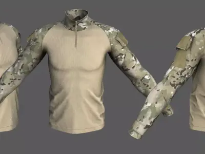 Tactical Military Assault Combat Shirt Low-poly 3D model