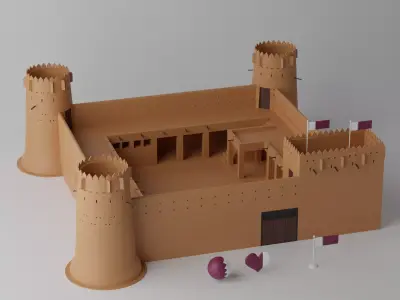 Zubara Fort Qatar 3D model