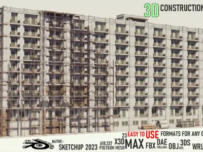 Construction Building 5 3D model