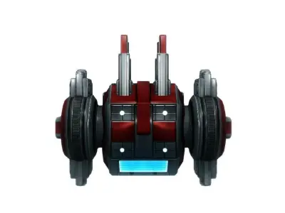 Drone 03 Sci-fi low poly Low-poly 3D model