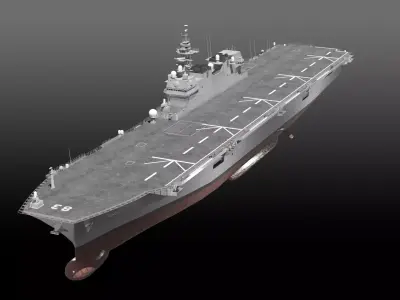 JMSDF Izumo class helicopter carrier Free 3D model