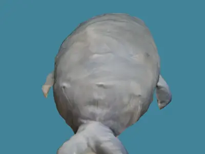 Whale Plush Toy Low-poly 3D model