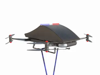 Drone carrying shopping basket 3D model
