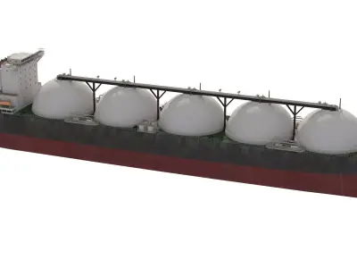 LNG Tanker Cargo Gas Carrier ship 3D model