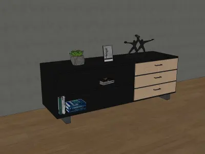 TV cabinet- Modular Furniture - Jakin Sideboard Free 3D model