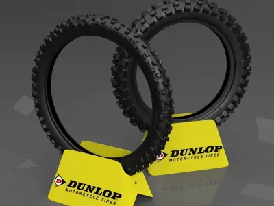 Dunlop Geomax MX52 Tires 3D model