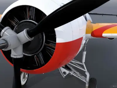 F4F-3 WILDCAT VF7 - 7F3 Low-poly 3D model