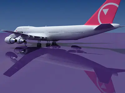 Boeing 747 North West V2 3D model