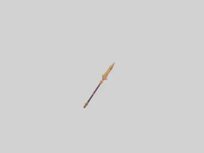 Golden Gaming Spear AAA Weapon 3D model