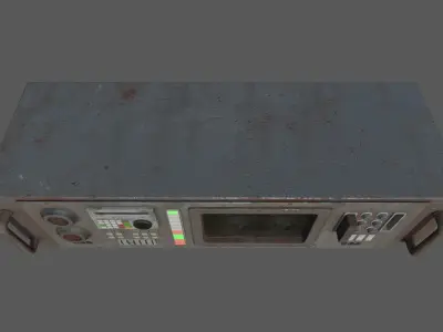 Server Rack - Cartridge Console Var 2 for sci-fi indoor scene Low-poly 3D model