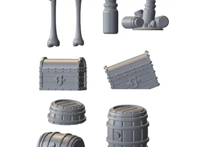 Squelchy Fish Pirate Kitbashing 32mm Tabletop Miniature Bits 3D print model